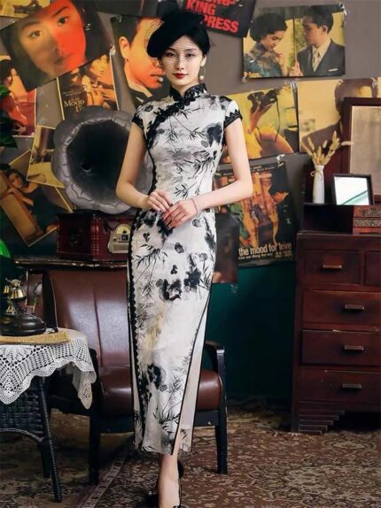 Mulberry Silk 19 mome,Chinese Modern Silk Qipao dress for women